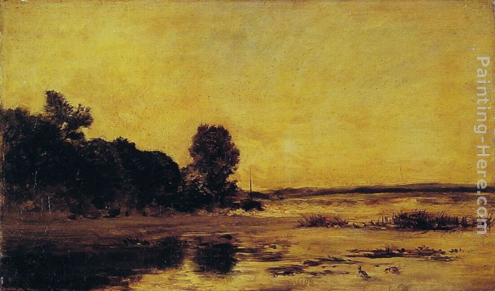 By the Sea painting - Charles-Francois Daubigny By the Sea art painting